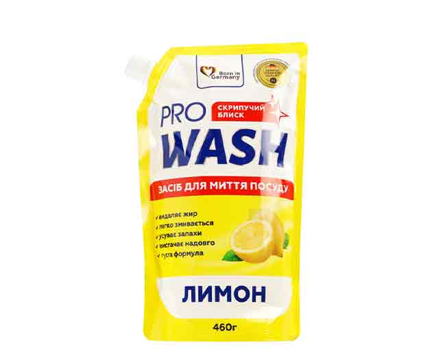 PRO WASH PRO WASH ჭურჭლის სარეცხი სითხე ლიმონი 460მლ